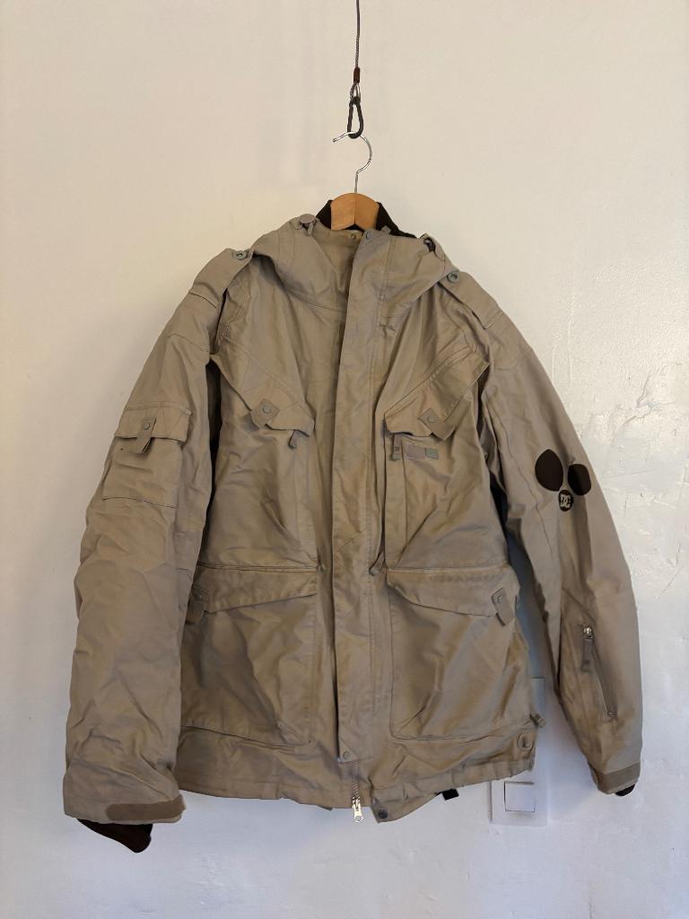 DC double snowboard jacket - Men - Large - Exotex 10.000, Maat 52/54 (L), Beige, Ophalen of Verzenden, Zo goed als nieuw