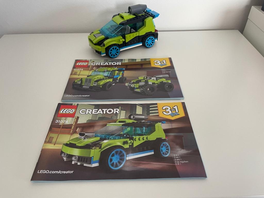 Lego 31074 Raketrallyauto 3 in 1, Ophalen of Verzenden, Zo goed als nieuw, Complete set, Lego