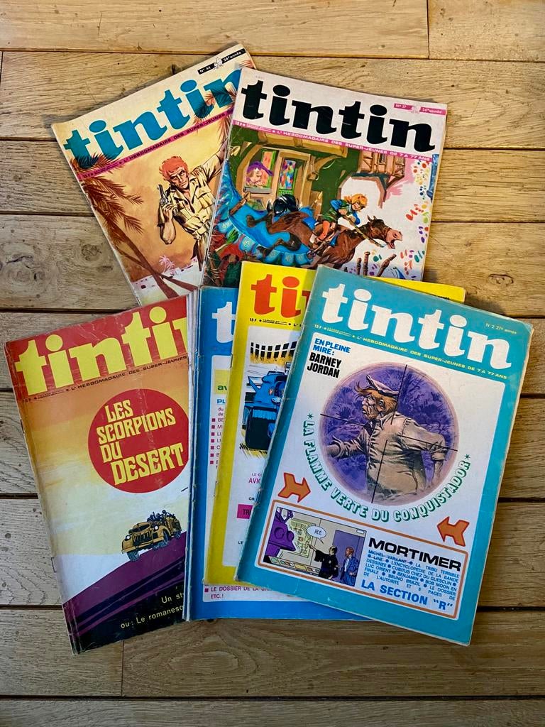 Magazine Tintin, plusieurs numéros 1972-1973, Livres, Enlèvement ou Envoi, Utilisé, Plusieurs comics, Europe