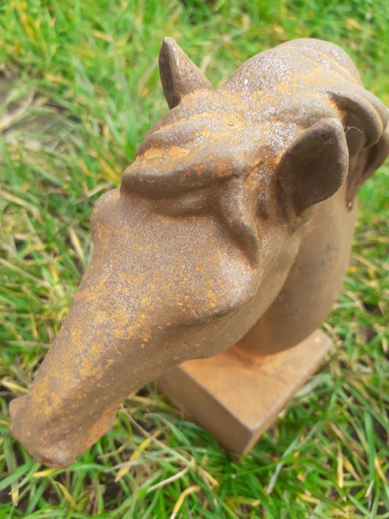 SUPERBE TETE DE CHEVAL EN FONTE, Enlèvement, Neuf, Autres matériaux, Animal
