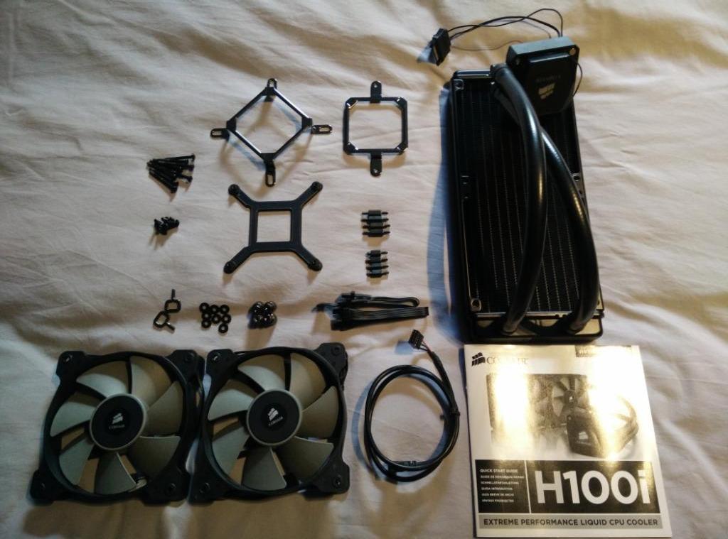 Corsair H100i Compleet incl. accessoires, Enlèvement, Utilisé, Refroidisseur ordinateur à eau