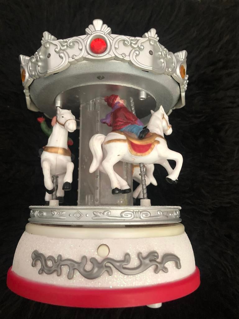Paardencarrousel met geluid en licht - Kerstdecoratie -, Ophalen, Gebruikt