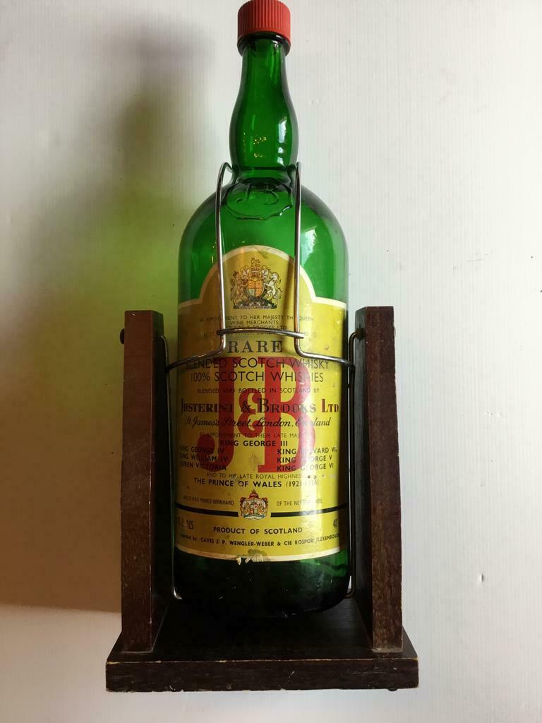 Ancienne grande bouteille de whisky J&B, Ophalen of Verzenden, Gebruikt