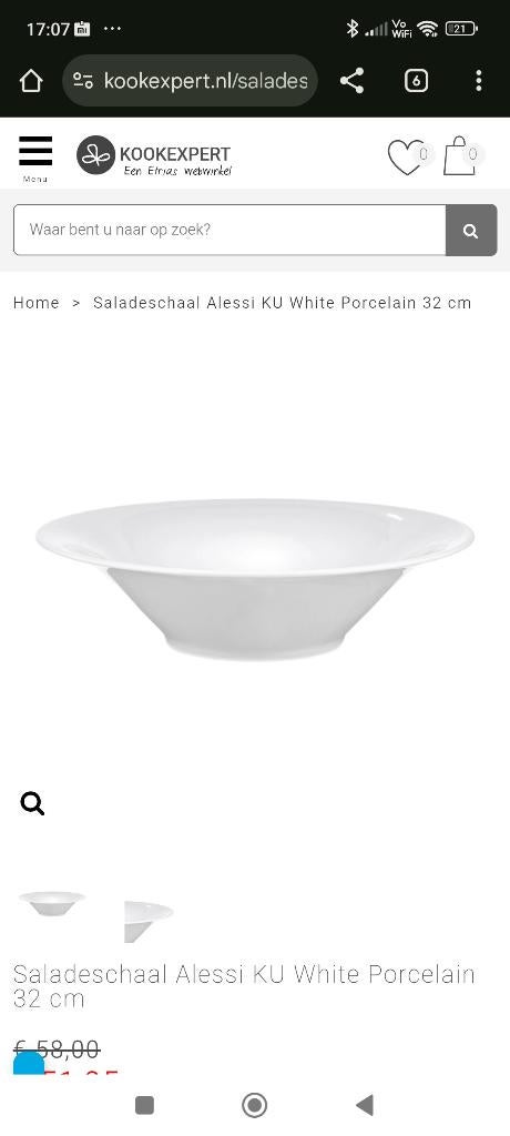 Alessi serveerschaal saladier - 2 stuks, Enlèvement ou Envoi, Comme neuf