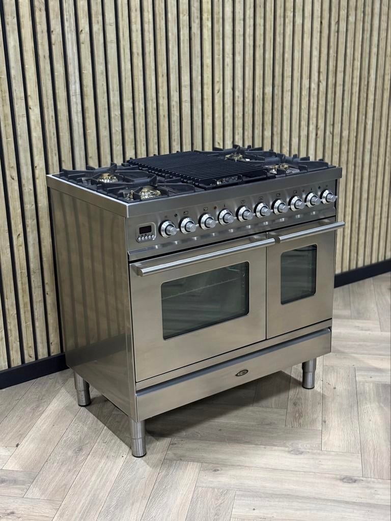 Prachtige Boretti Inox Gas + Multifunctionele Oven, Elektronische apparatuur, Fornuizen, Ophalen of Verzenden, Grill, Gas