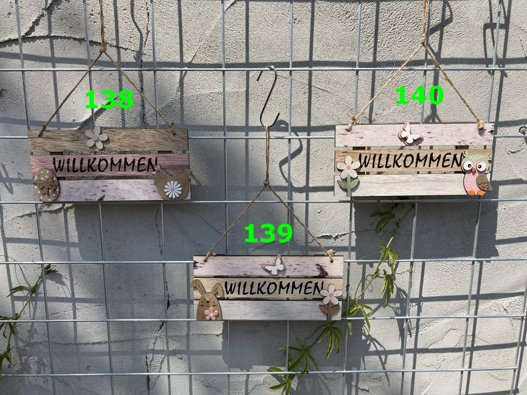 HOUT DECO HANGER NR 138-140 met WILLKOMMEN NIEUW, Enlèvement ou Envoi, Neuf