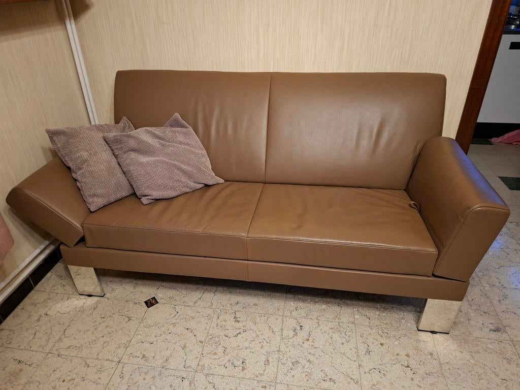 Sofa Jori Glove mokka leder 1,65/2,05m, Enlèvement