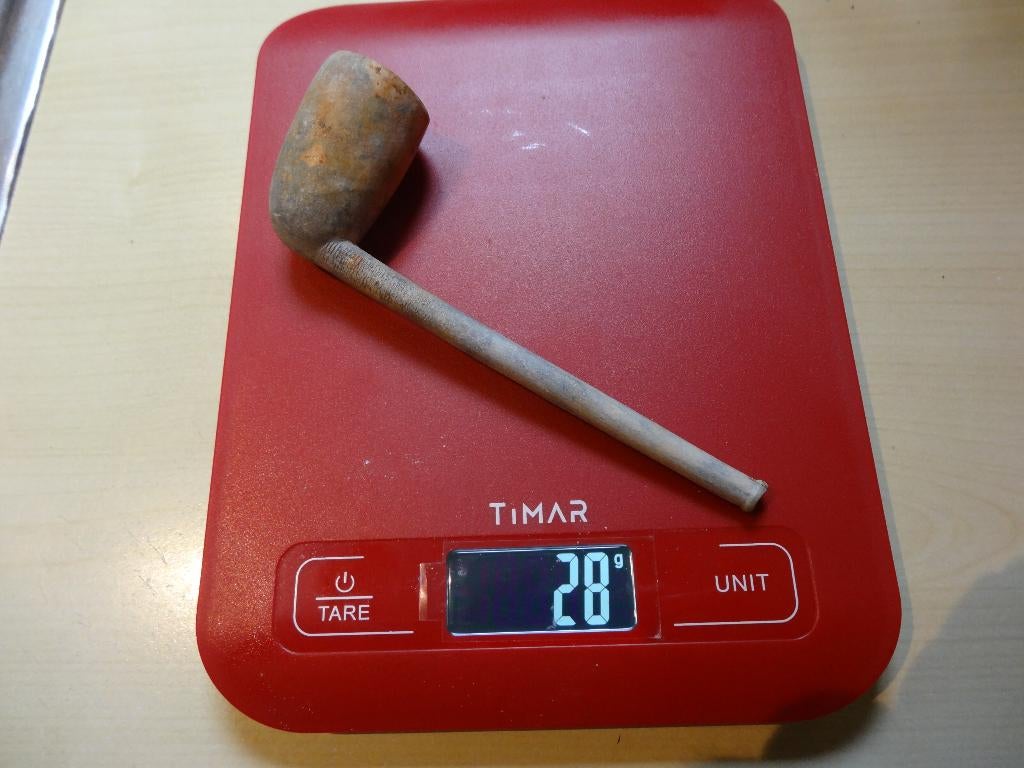 PIPE EN PIERRE ET ARGILE TROUVÉE VERS 1690 (?), Collections, Articles de fumeurs, Briquets & Boîtes d'allumettes, Utilisé, Narguilé