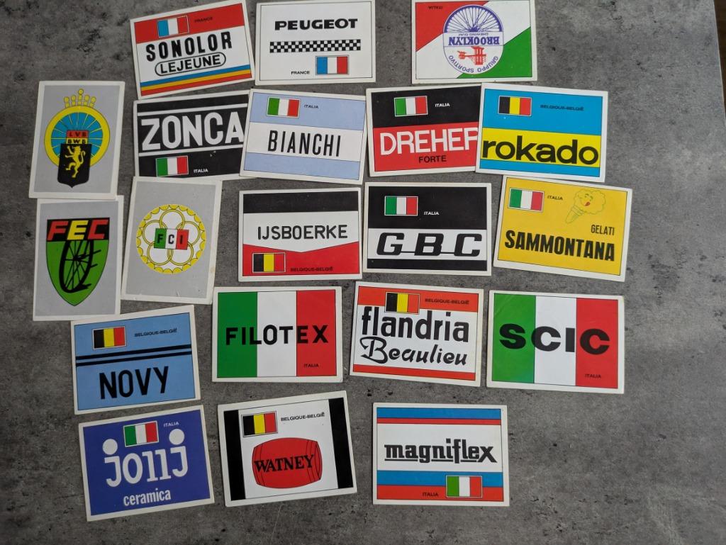 WIELRENNEN  SPRINTERS 73 ED. NOMEDIA 20X 1973 stickers, Verzenden