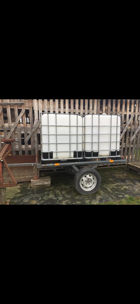 Remorque tracteur MIDI/mini pour fûts de 1000 L, Autos : Divers, Remorques, Enlèvement, Utilisé