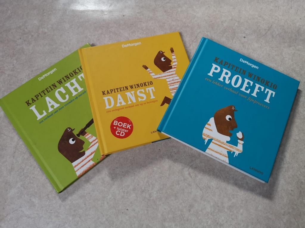 Luister cd's en boekje kapitein winokio, nieuwstaat, Boeken, Ophalen of Verzenden, Zo goed als nieuw