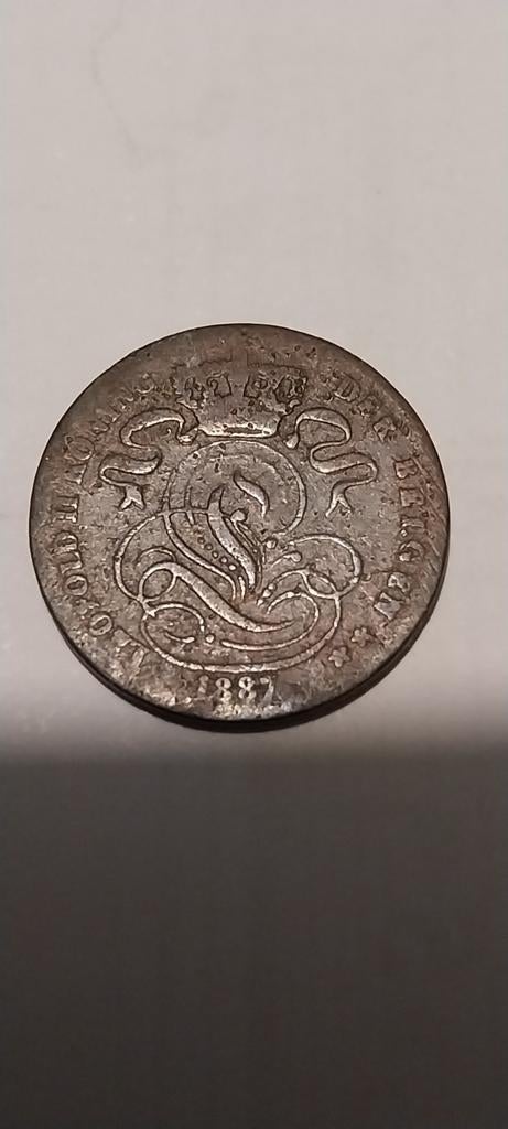 1 cent 1887 vlaams, Ophalen of Verzenden, Metaal, Losse munt