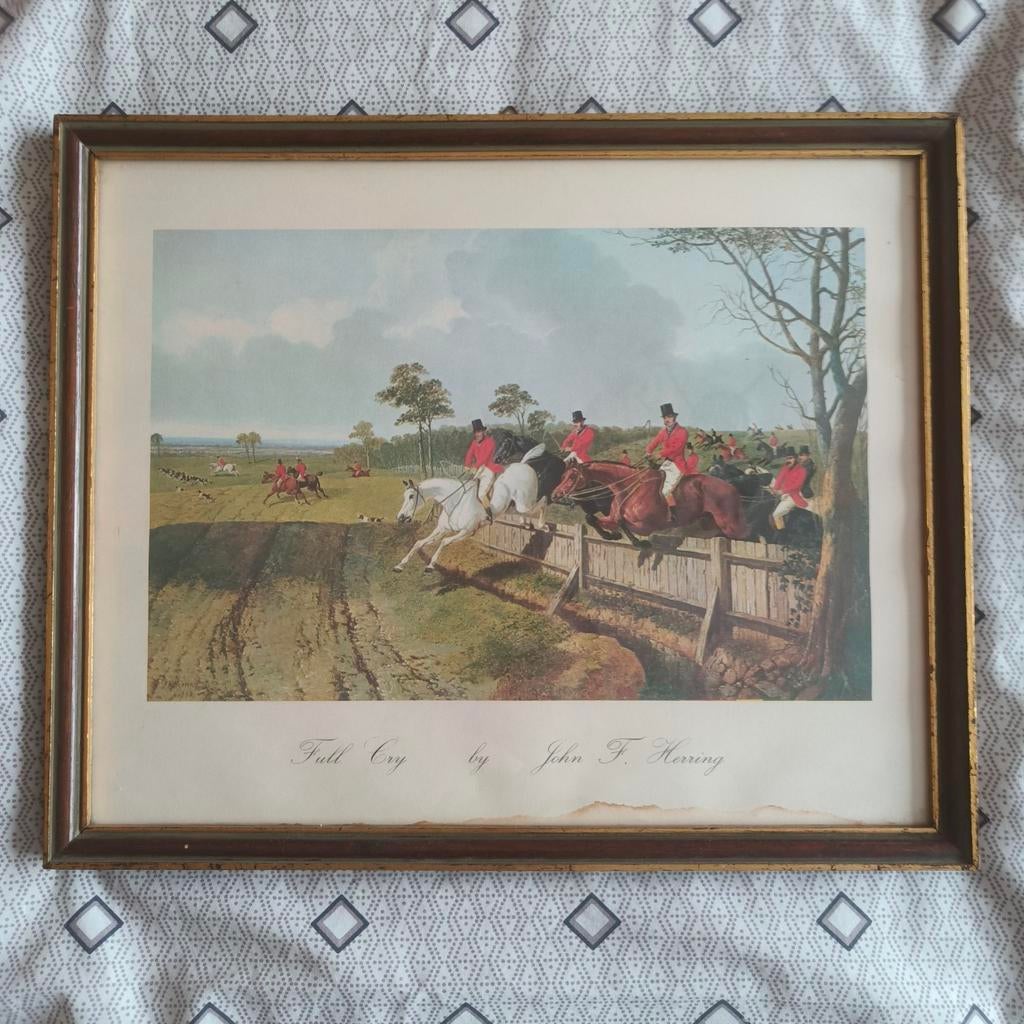 Jachttafereel - print met kader (#4), Ophalen of Verzenden