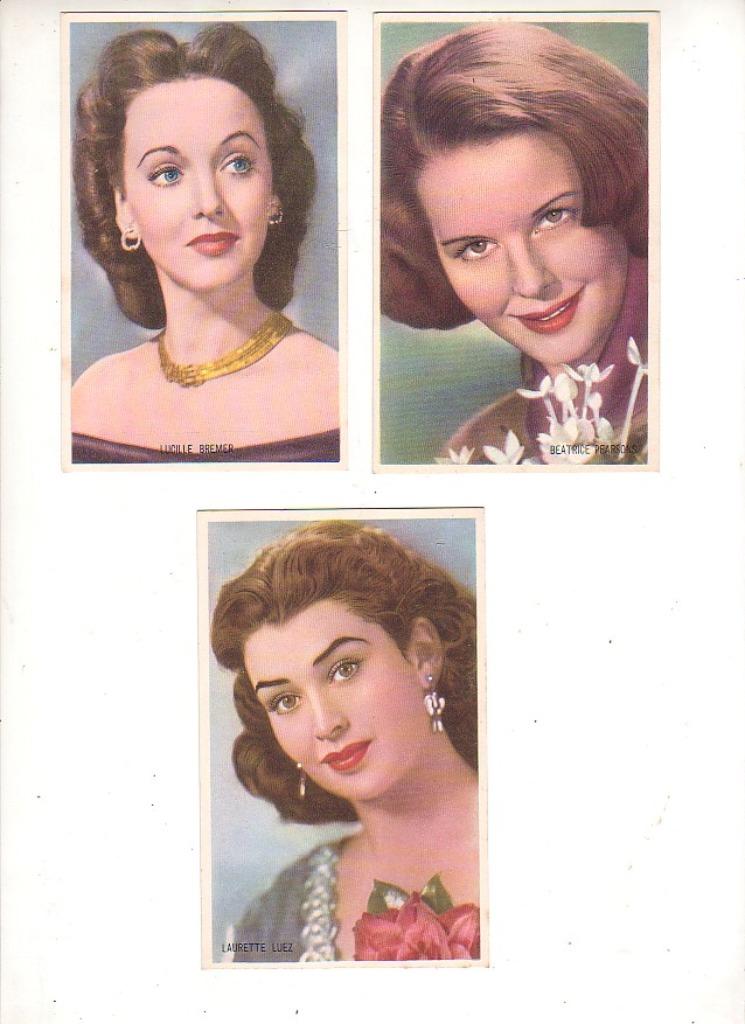 Oude Filmsterren / Kwatta / Vrouwen / 3 stuks, Verzamelen, Verzenden, Zo goed als nieuw, Film, Foto of Kaart