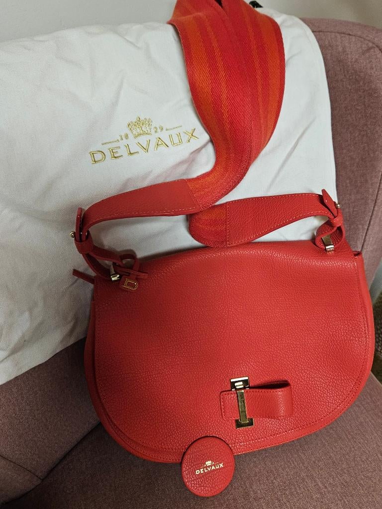 Delvaux le mutin GM rood, Ophalen of Verzenden, Zo goed als nieuw, Rood, Overige typen