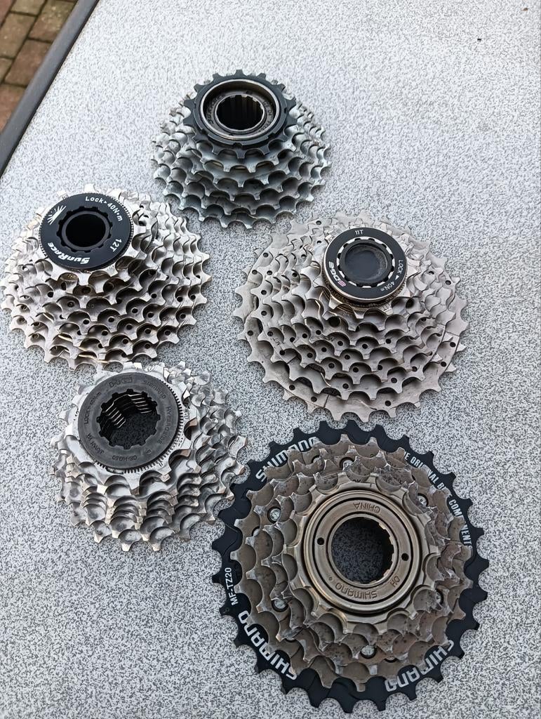 Cassettes en vrijwielen 5 stuks, Enlèvement, Utilisé, Autres types, Shimano