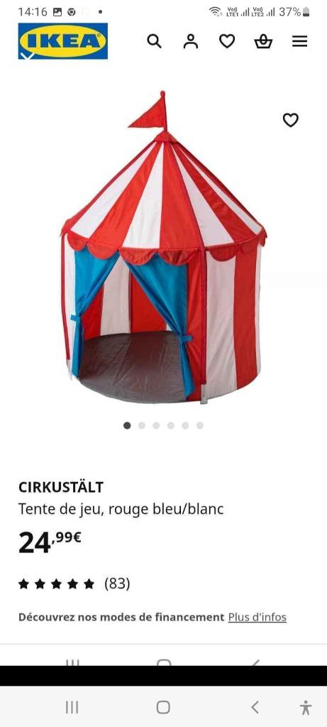 Tante de jeu ikea pour enfant, Ophalen, Zo goed als nieuw