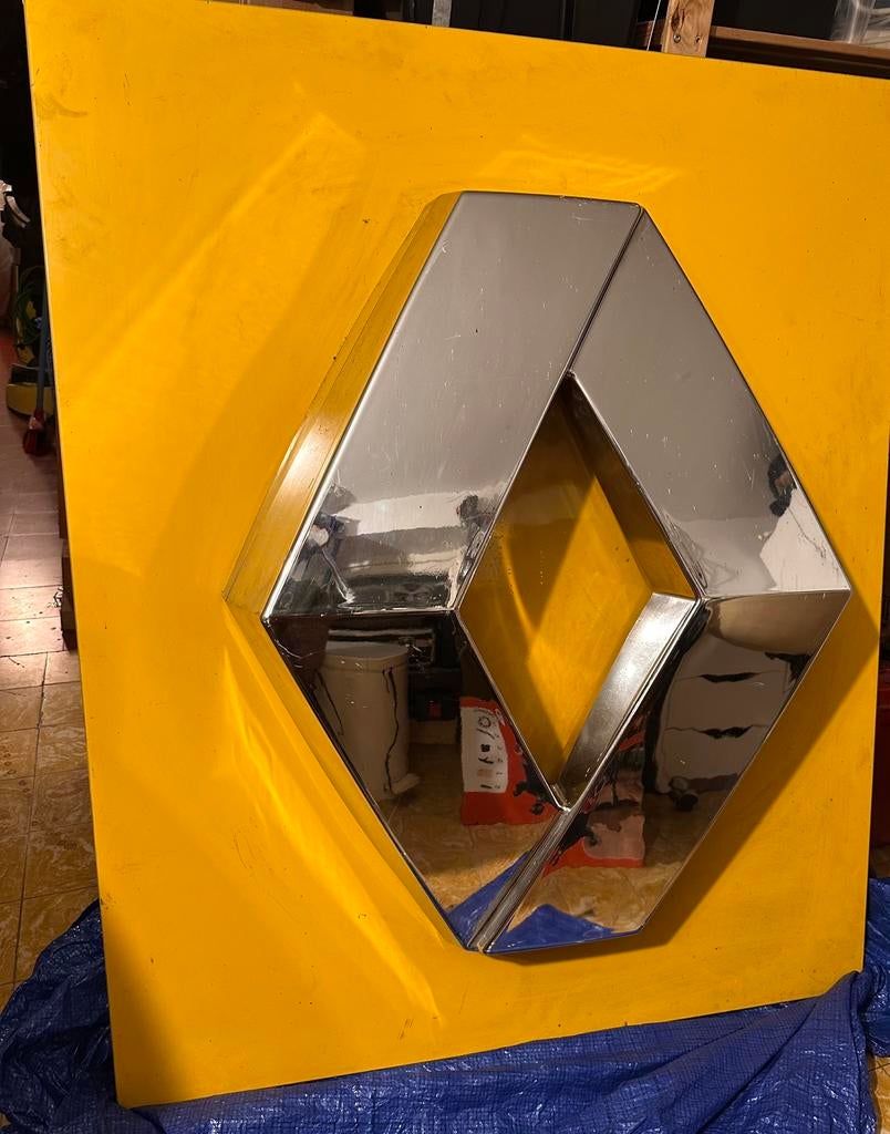 Renault - plaque metallique enseigne des annees 90