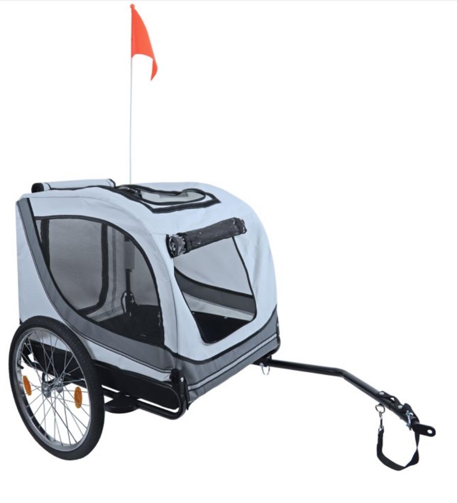 Remorque vélo pour chien Runner 2 Gris Edition Noir, Enlèvement, Neuf