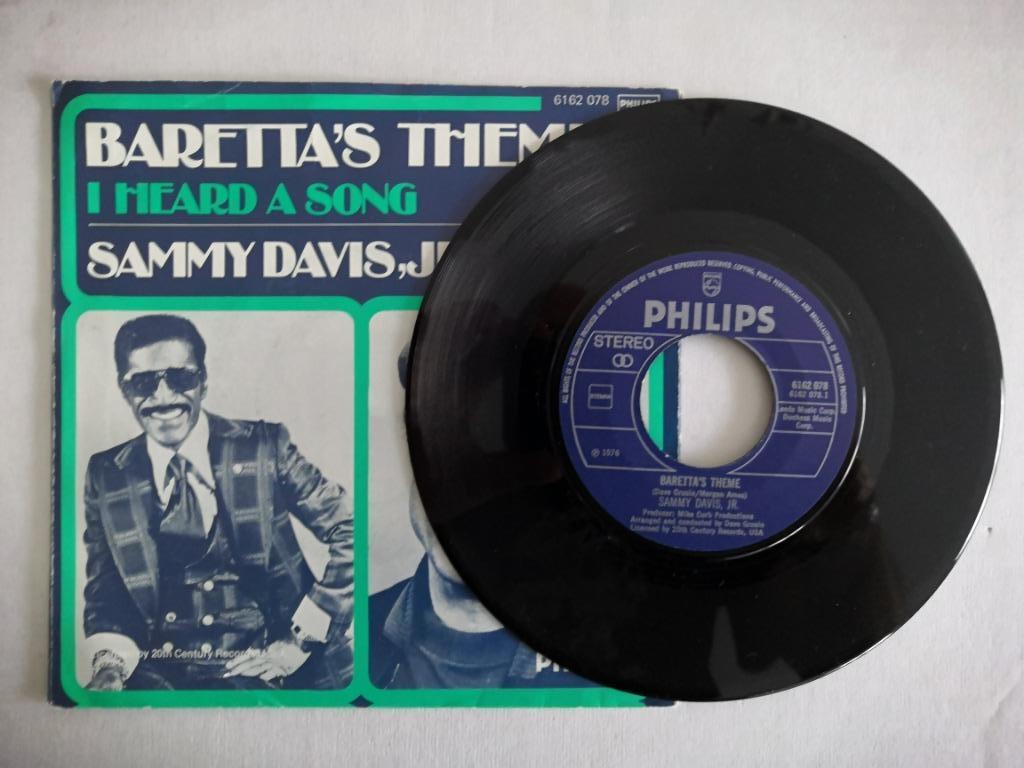 SAMMY DAVIS JR. - Baretta's theme (45t), 7 inch, Single, Ophalen of Verzenden, Zo goed als nieuw
