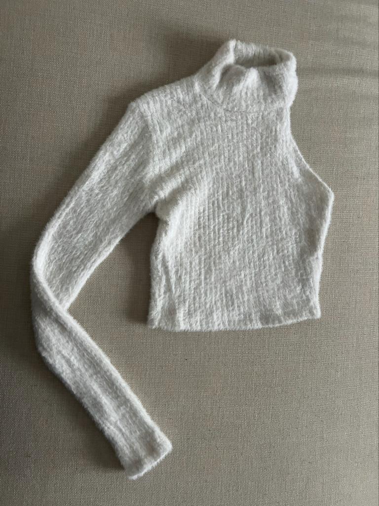 Pull doux Bershka taille S, Wit, Zo goed als nieuw, Maat 36 (S), Bershka