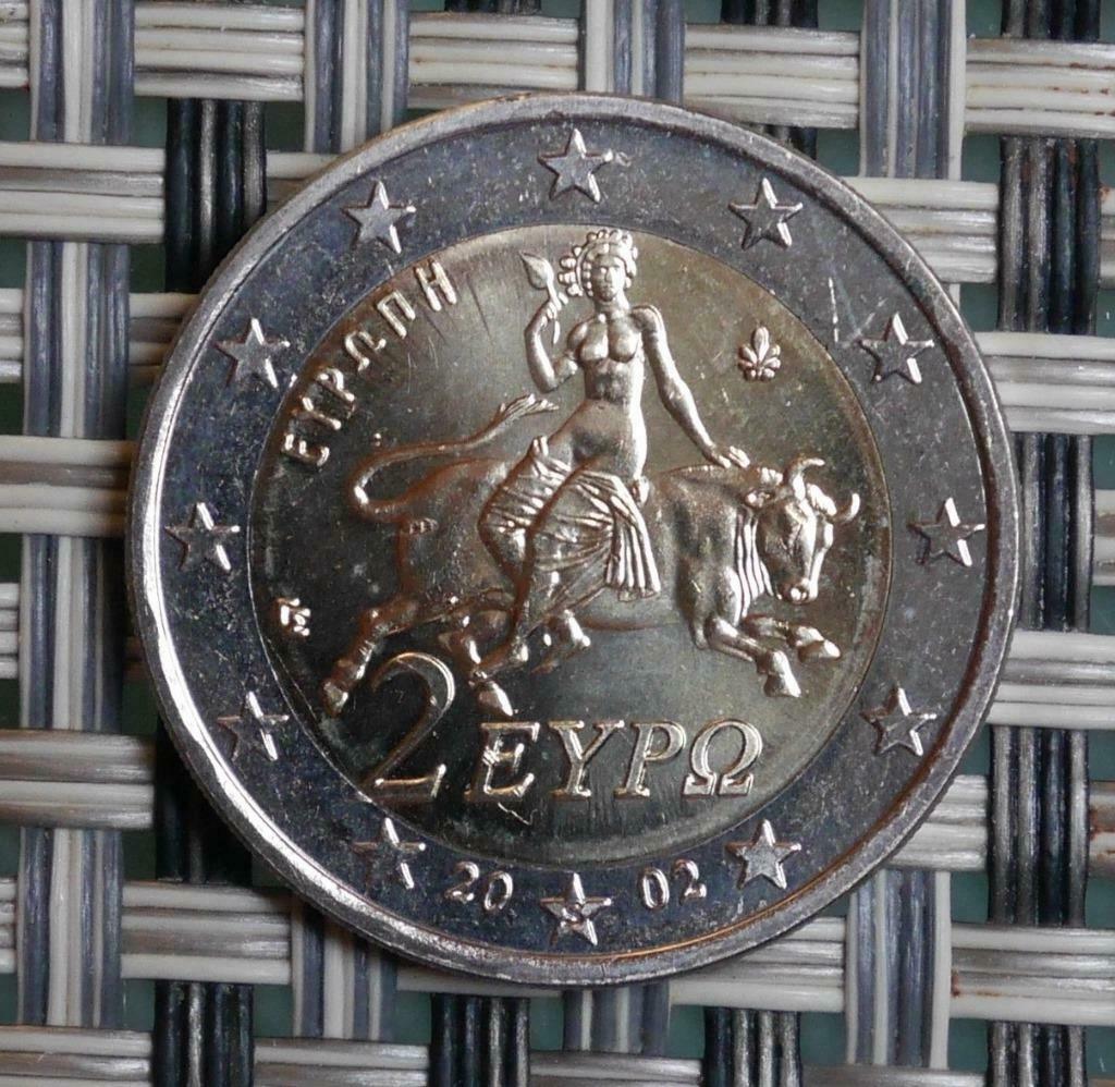 2 euro Griekenland 2002 UNC  S  geslagen in Finland, Postzegels en Munten, Verzenden, Griekenland, 2 euro, Setje