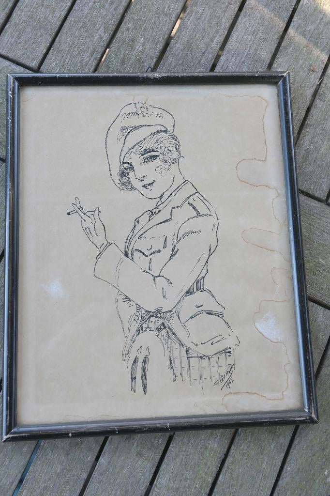 Cadre dessin, Enlèvement ou Envoi, Armée de terre, Objet d'art
