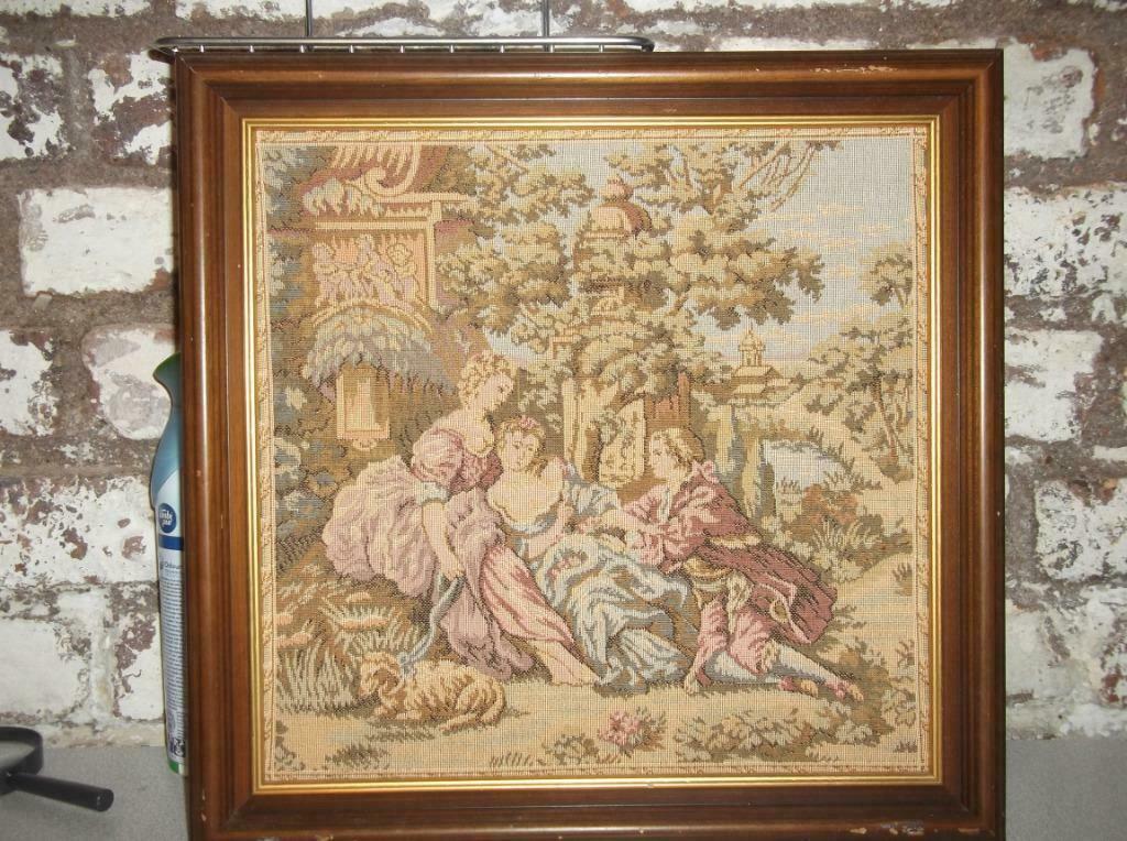 Ancien cadre tapisserie, Ophalen of Verzenden