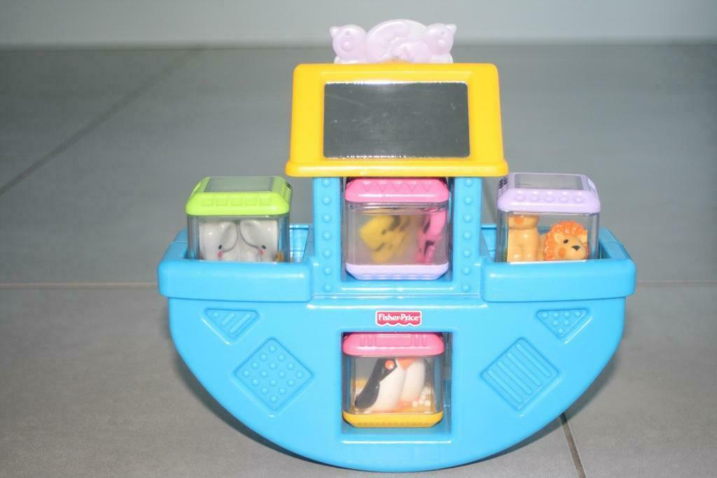 Fisher Price schommelende boot, ark van Noach, Kinderen en Baby's, Speelgoed | Fisher-Price, Ophalen of Verzenden, Gebruikt, Speelset