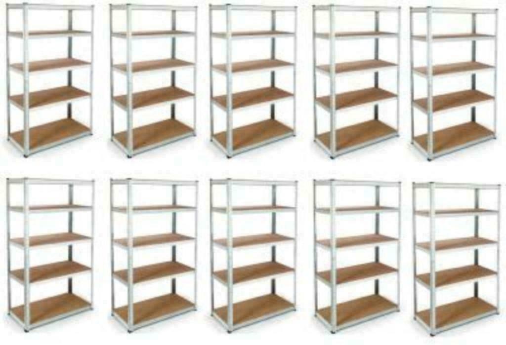 Lot 10 étagères professionnel RACK RANGEMENT charges 87 kg, Articles professionnels, Envoi