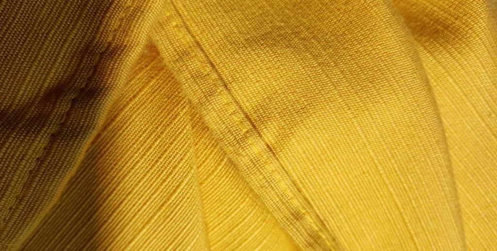 rideau morceau de tissu ocre jaune 196 x 200 cm, Utilisé, 120 cm ou plus, Polyester, 30 à 200 cm