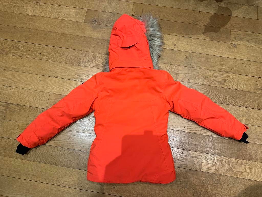 Veste de ski degre 7 enfant 10 ans fille orange fluo, Sport en Fitness, Zo goed als nieuw, Kleding, Ski, Ophalen