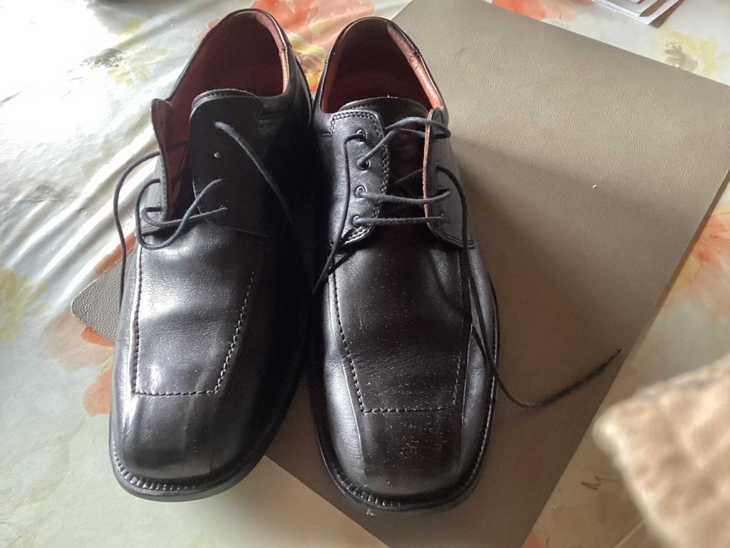 Zwarte lederen mansschoenen Broadway M43 Italy, Ophalen of Verzenden, Zo goed als nieuw