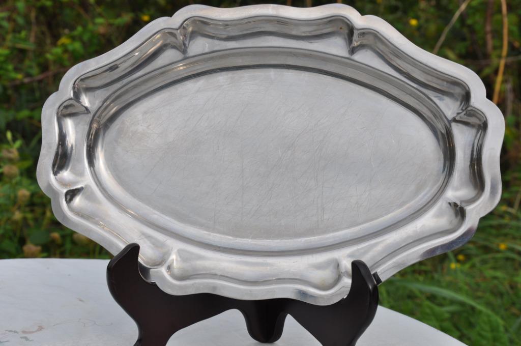 plat en inox ovale, Maison & Meubles, Enlèvement ou Envoi, Utilisé, Autres matériaux, Autres types