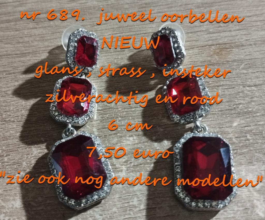 689. juweel oorbellen , NIEUW ,  verzending inbegrepen, Overige materialen, Verzenden, Nieuw, Knopjes of Stekers