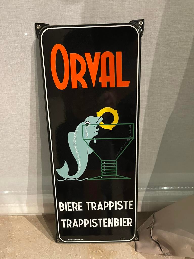 Orval nr231 kleine emaille 2022 ( 48,5 op 19,5), Enlèvement ou Envoi, Comme neuf