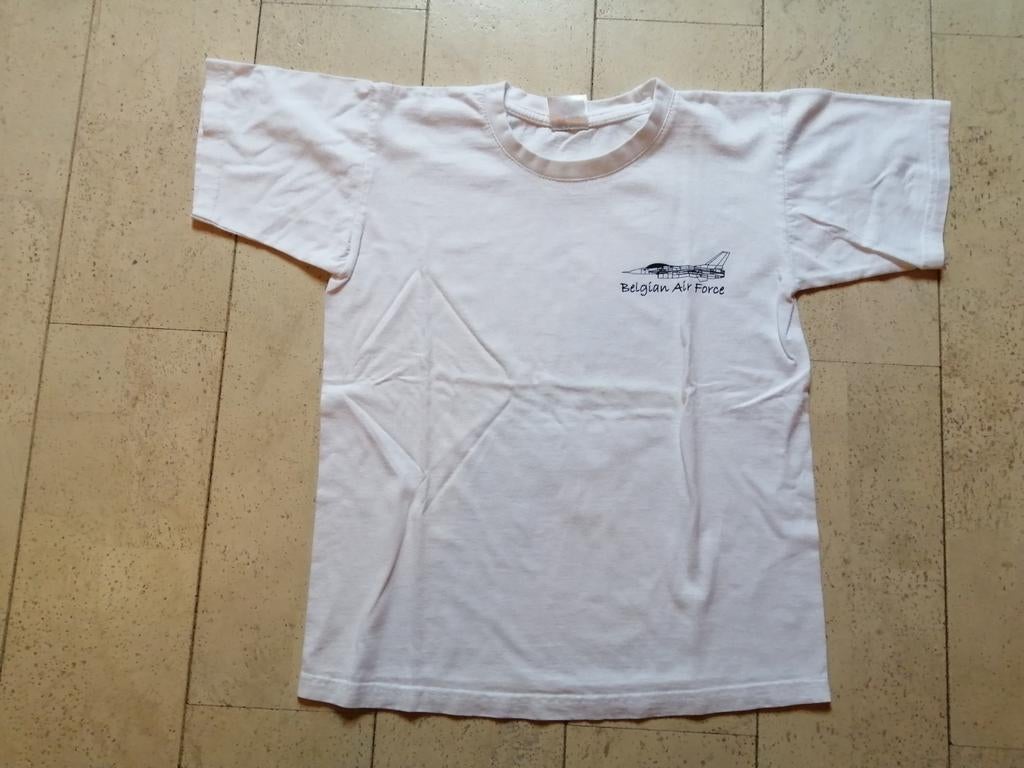 wit 't shirt Belgian airforce 9/11 jaar, Ophalen of Verzenden, Gebruikt, Jongen of Meisje, Shirt of Longsleeve