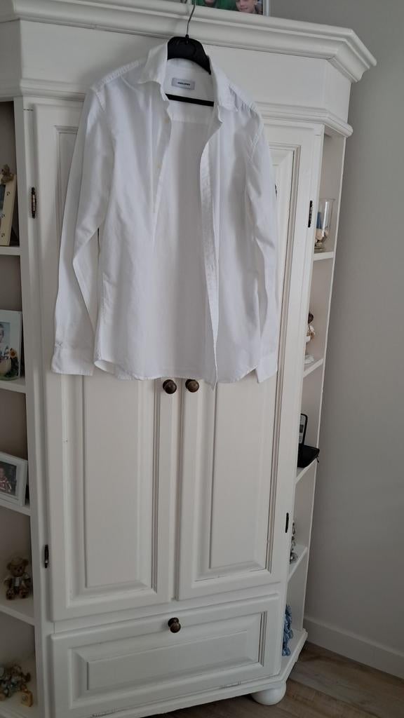 Hemd Jack & Jones, Ophalen of Verzenden, Zo goed als nieuw, Wit