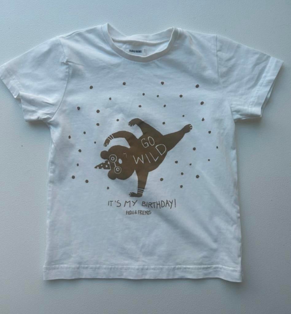 Leuk verjaardags t-shirt - Filou & Friends - 8 jaar, Kinderen en Baby's, Kinderkleding | Maat 128, Jongen of Meisje, Filou & Friends