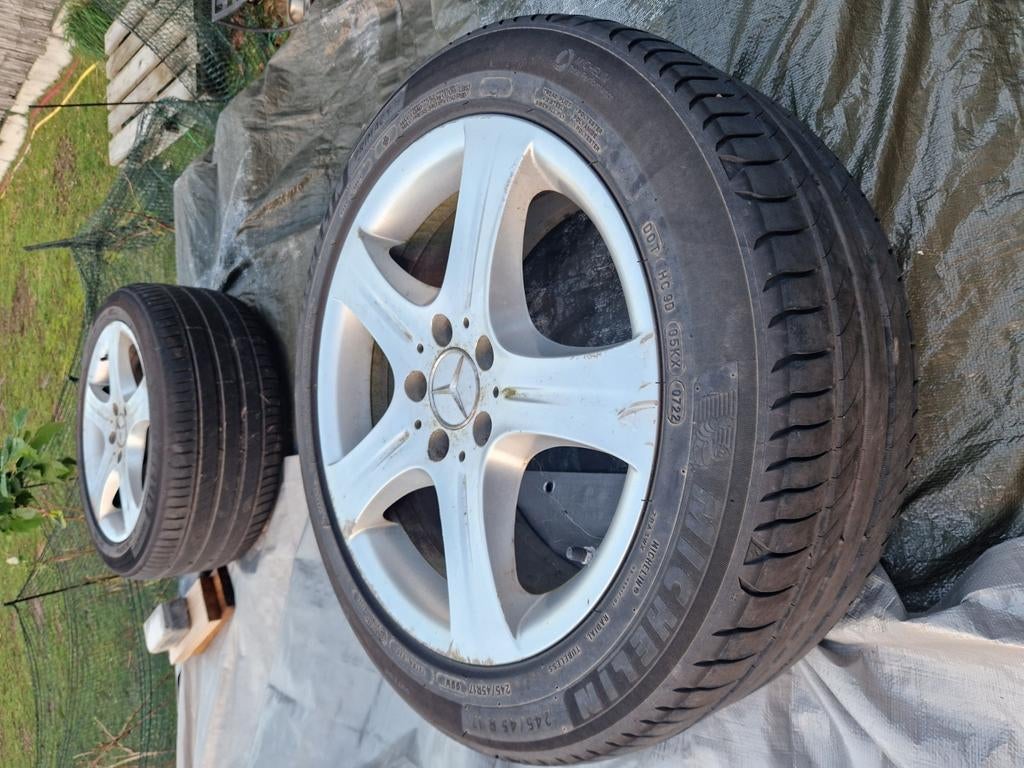 Mercedes E-klasse W212 van 2014.  17/245/45, Auto-onderdelen, Banden en Velgen, Ophalen, Gebruikt, Velg(en), Zomerbanden