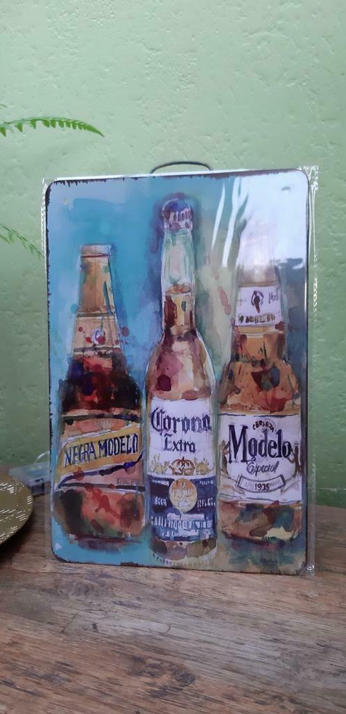 Nieuw metalen plaat Corona bier, Verzamelen, Merken en Reclamevoorwerpen, Nieuw, Reclamebord, Ophalen of Verzenden