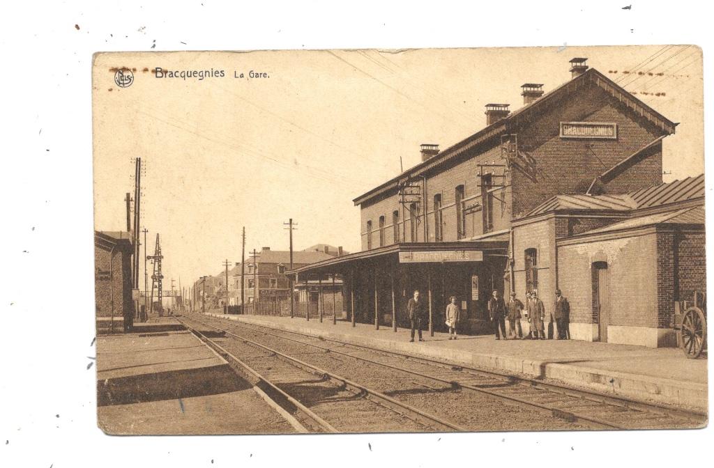 Bracquegnies NA32: La Gare 1934, Collections, Envoi, 1920 à 1940, Affranchie, Hainaut