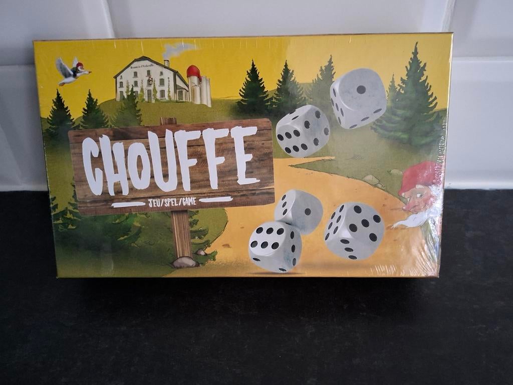 Jeu de dés (Yahtzee) de la marque de bière Chouffe NEUF, Enlèvement ou Envoi, Neuf, Autres marques