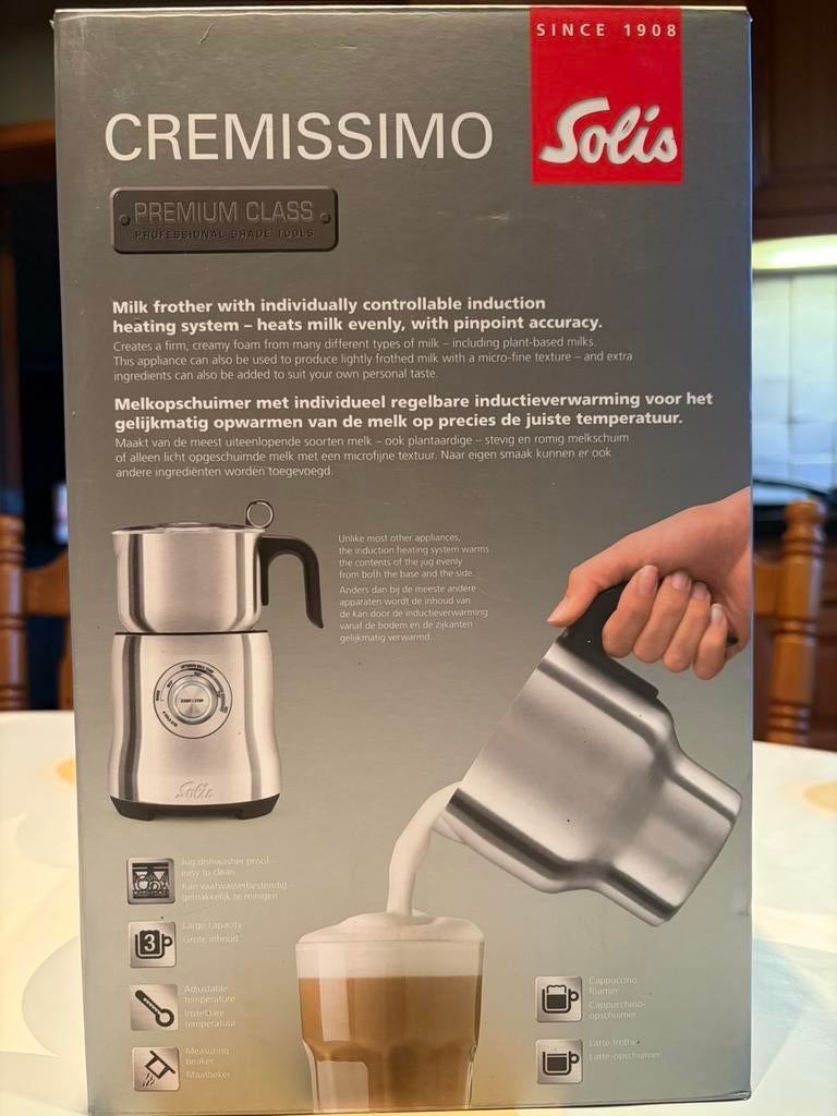 Solis cremissimo melkopschuimer, Ophalen of Verzenden, Zo goed als nieuw
