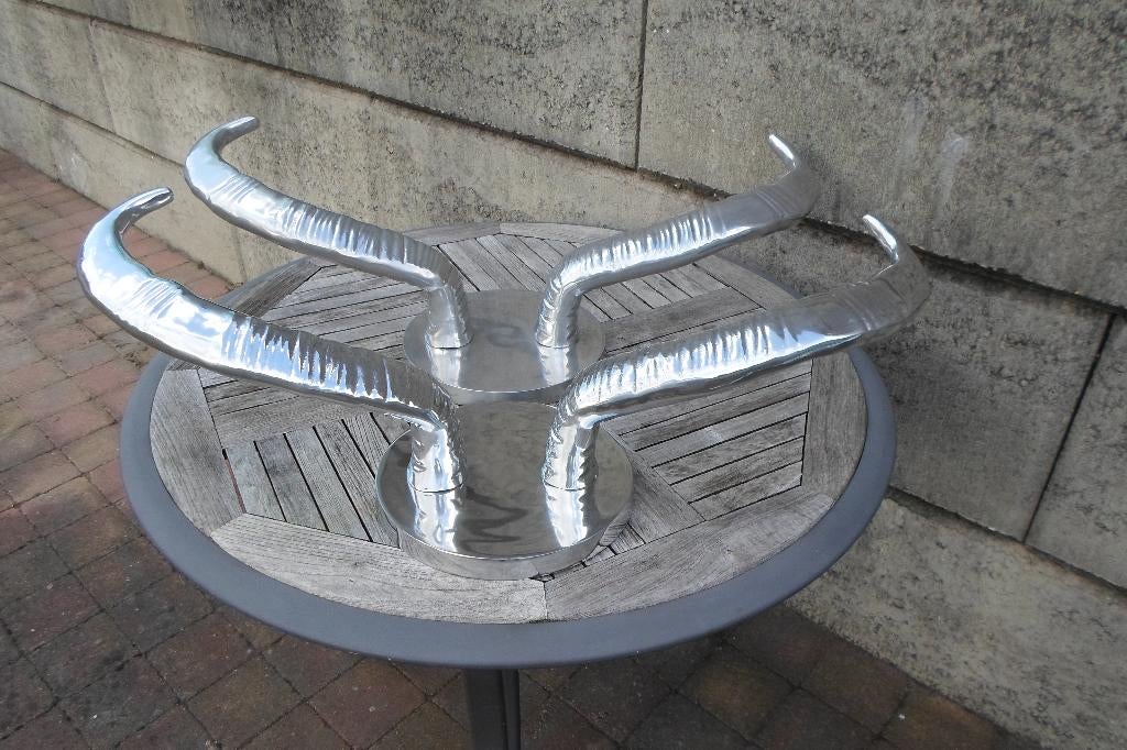 Pols Potten Buffel Horens Aluminium, Antiek en Kunst, Ophalen