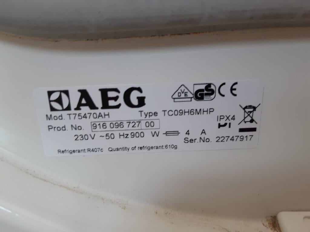 Droogkast Onderdelen AEG lavatherm T75470AH, Elektronische apparatuur, Ophalen of Verzenden, Gebruikt, Voorlader