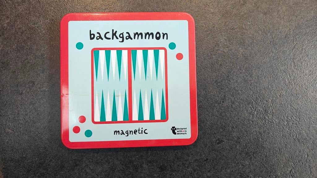 gezelschapsspel Backgammon (magnetische reisversie), Ophalen, Gebruikt, Een of twee spelers, Andere