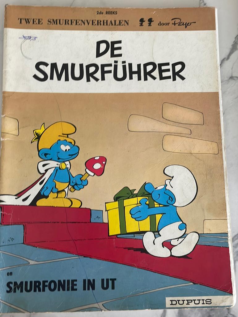De smurfen/ peyo (4strips) ook apart te verkrijgen, Verzamelen, Ophalen of Verzenden, Gebruikt, Stripboek