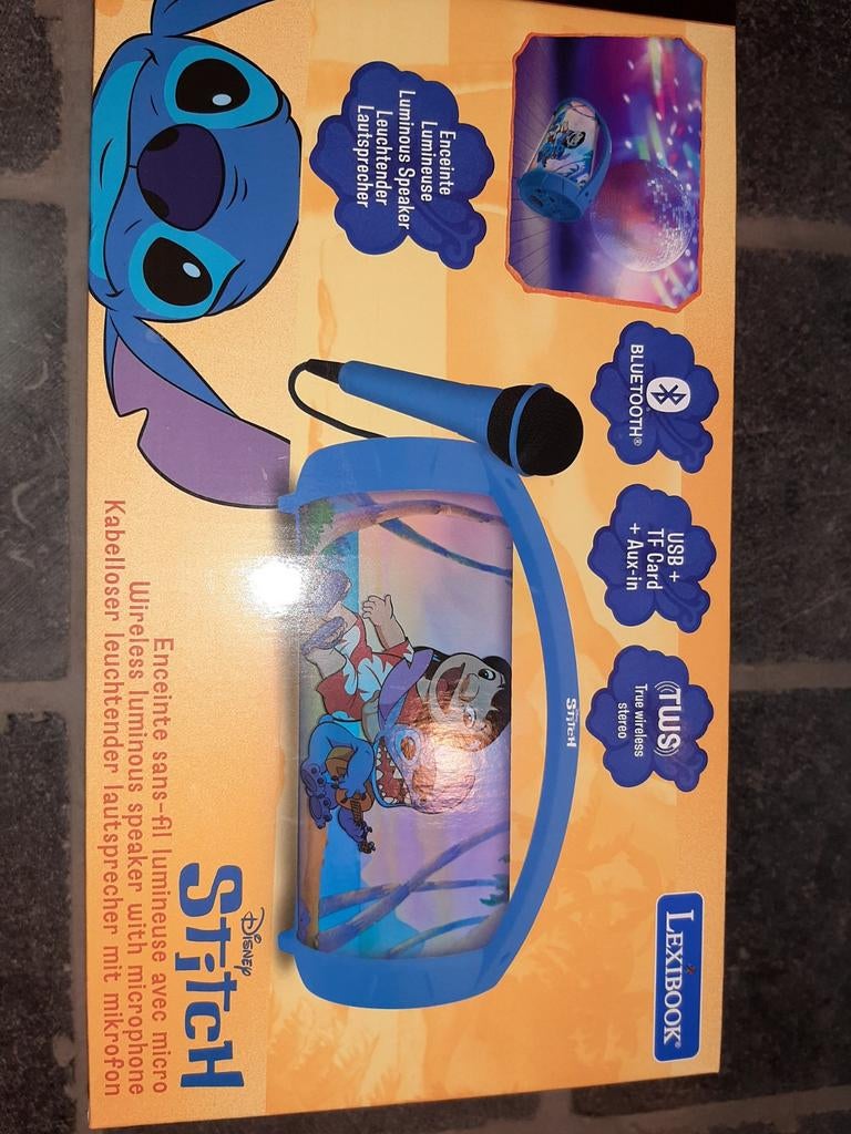 Muziekbox met micro & bluetooth stitch, Kinderen en Baby's, Ophalen of Verzenden