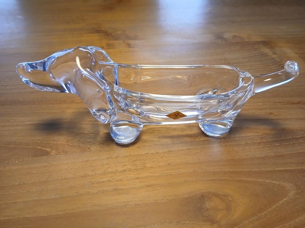 Kristal Teckel 1960 (Vannes le Chatel, France) lengte 26 cm, Verzamelen, Ophalen